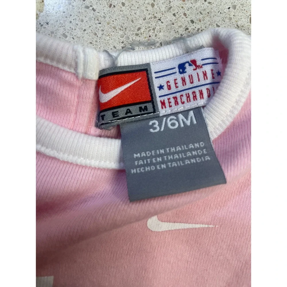 Nike Texas Rangers Baby Bodysuit Set 2 Pack Pink White MLB 3-6 Months